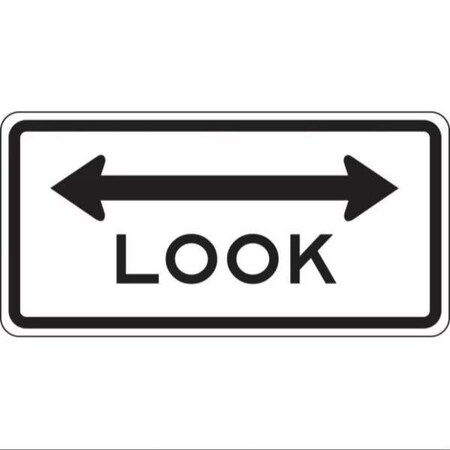 Accuform RAIL SIGN LOOK 18 in  X 36 in  ENGINEERGRADE FRR747RA